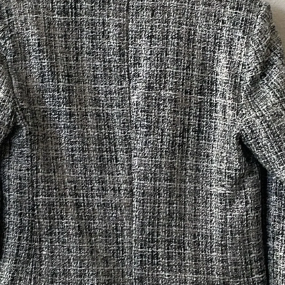 ZARA METALLIC CHECKERED CROPPED BLAZER - Picture 7 of 8